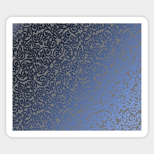 Art and craft Morris arabesque design on a blue background Sticker